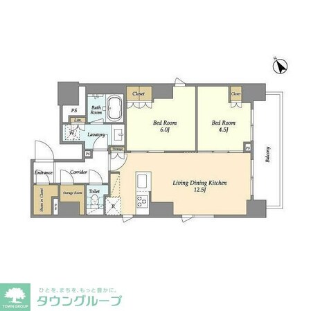 グランカーサ蔵前の物件間取画像
